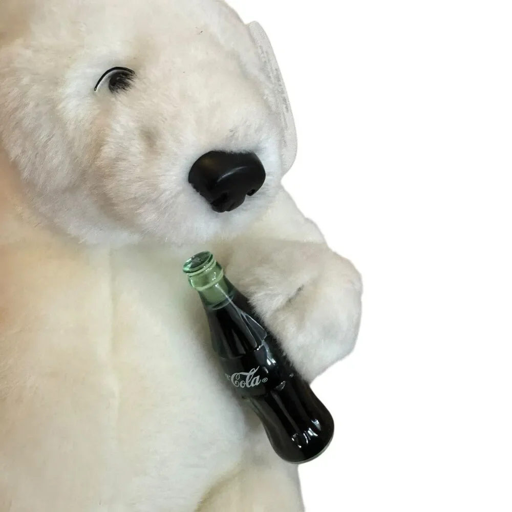 1999 Vintage Coca Cola White Colar Bear‎ Plush New